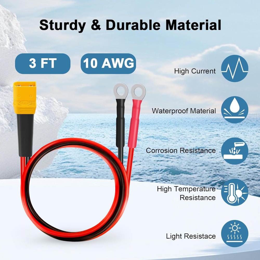 XT90 to O Ring Terminal Cable  - огляд і ціна Drone Racing Battery