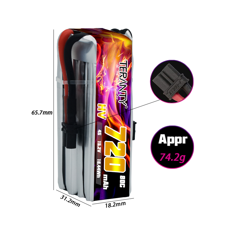 TERANTY 720mAh 4S 15.2V HV Lip - огляд і ціна Drone Racing Frame