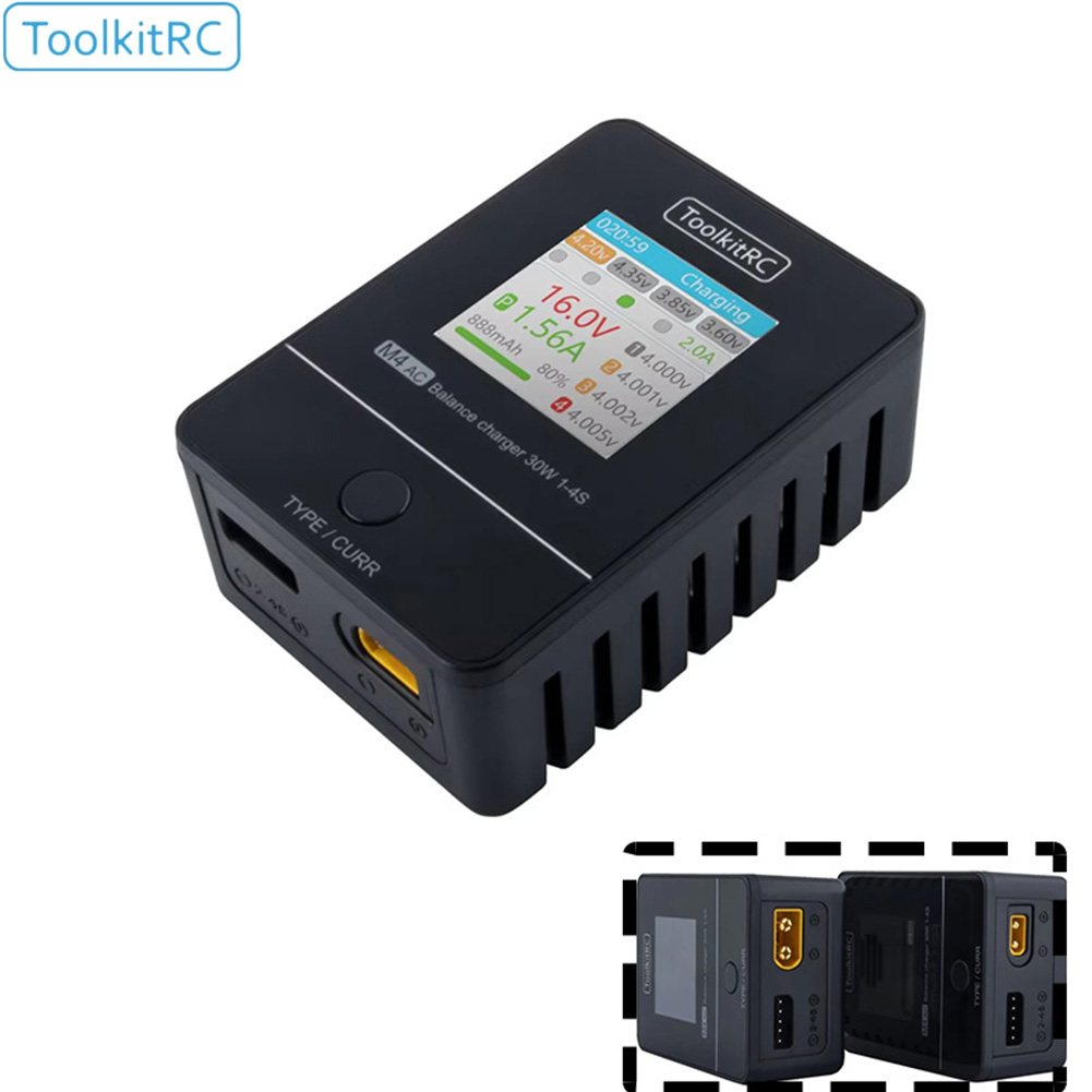 ToolkitRC M4AC 30W Compact AC  - огляд і ціна Drone Racing Charger